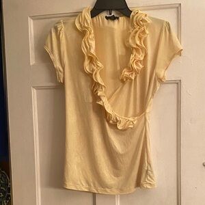 Bwear Soft Yellow Ruffle Blouse